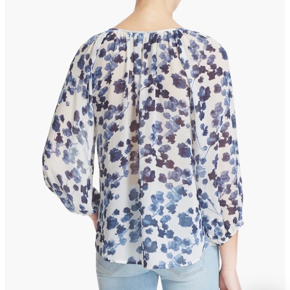 Joie Blue and White Floral Blouse - Picture 2 of 8